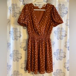 Madewell Polka Dot Rust Dress